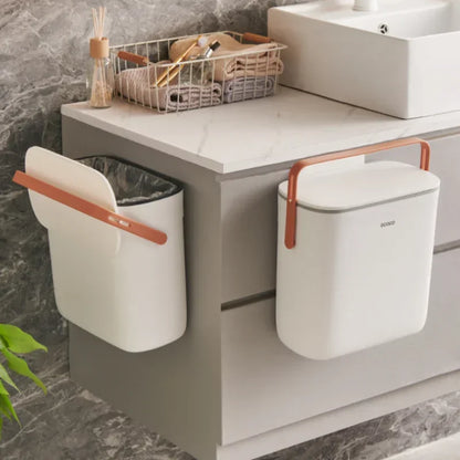 Wall-mounted Ecoco trash bin with a 10L capacity, ideal for managing kitchen waste efficiently and hygienically.

