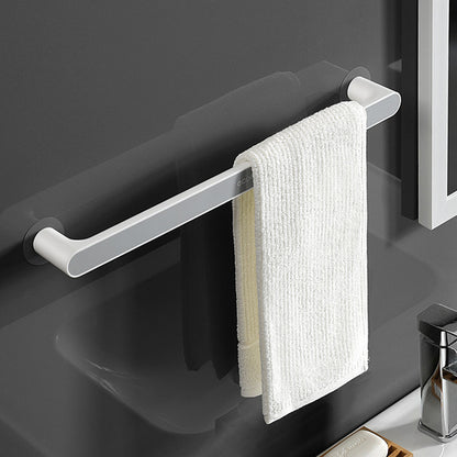 Contemporary black Ecoco towel rack with a strong adhesive mount, designed for a modern and organized bathroom.