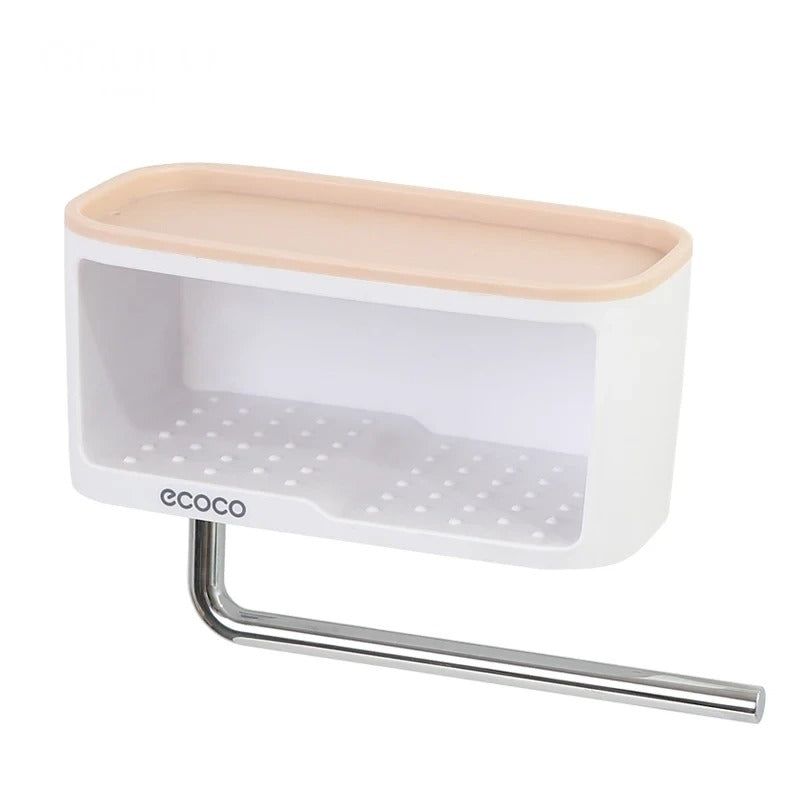 Functional Ecoco shelf with spacious compartments, ideal for storing toiletries, sponges, and small decor items.

