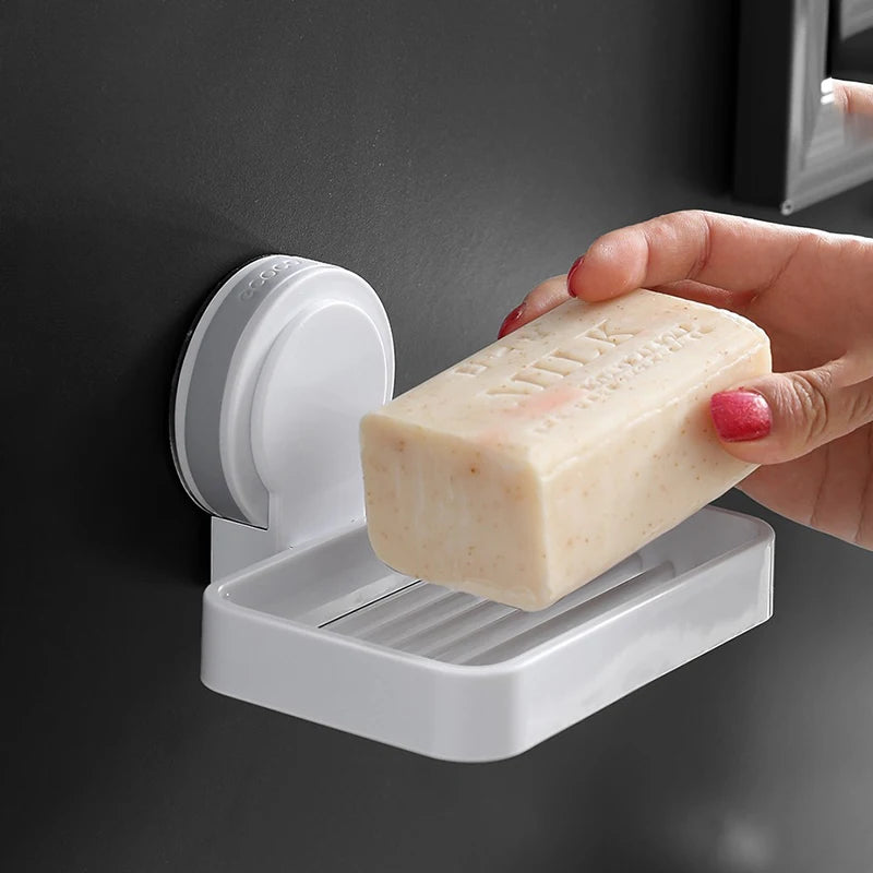 Minimalist Ecoco soap dish with a sleek wall-mounted design, perfect for keeping soap dry and organized in bathrooms.

