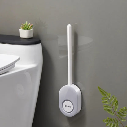 Modern Ecoco wall-mounted toilet brush in black and gray options, featuring a sleek design for hygienic and space-saving storage.

